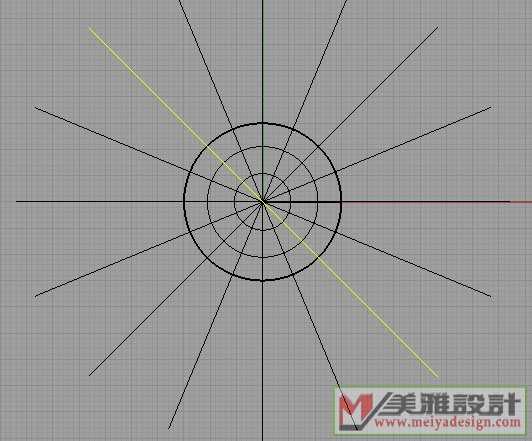 做辅助线（8根等角度直线）