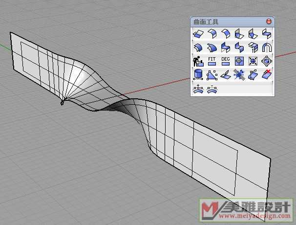 向四边延伸曲面